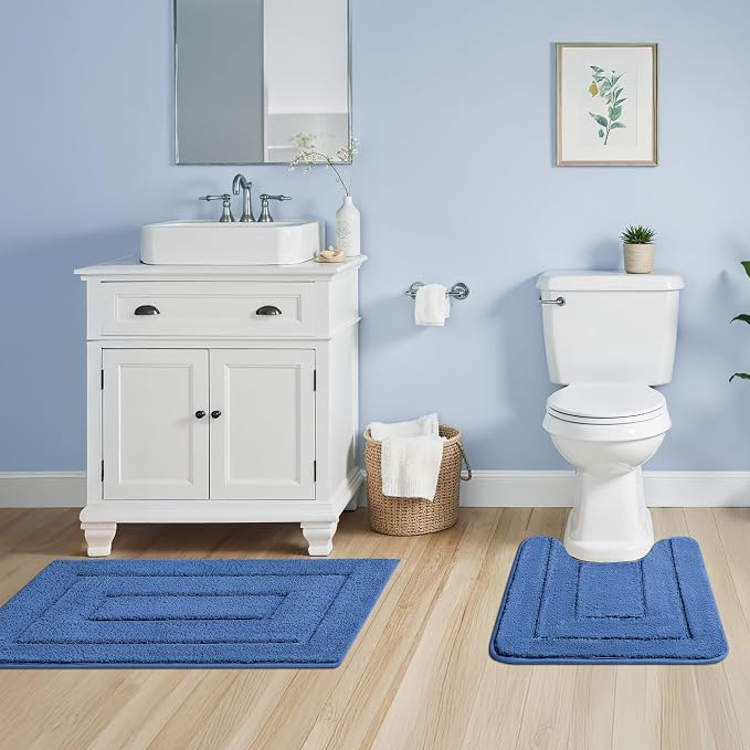 GRANNY SAYS Bathroom Rugs Sets 3 Piece, Soft Absorbent Microfiber Bath Mats - Image 6
