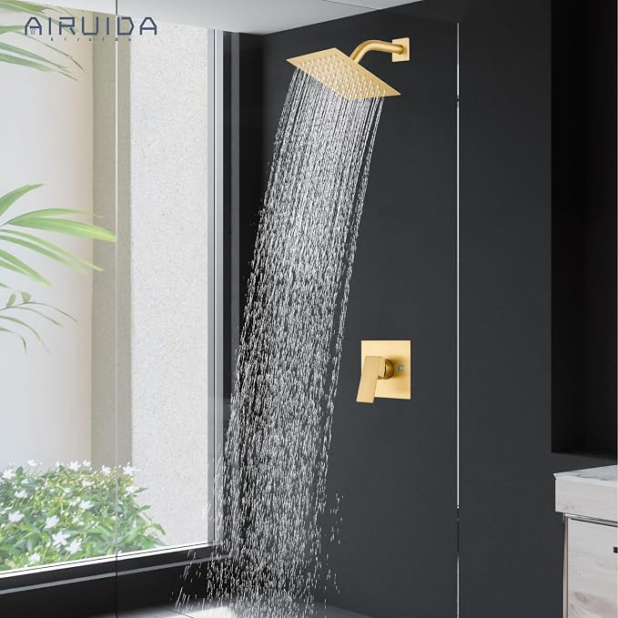 Airuida Shower Faucet Set Bathroom Rain Shower System SUS304 Stainless Steel - Image 4