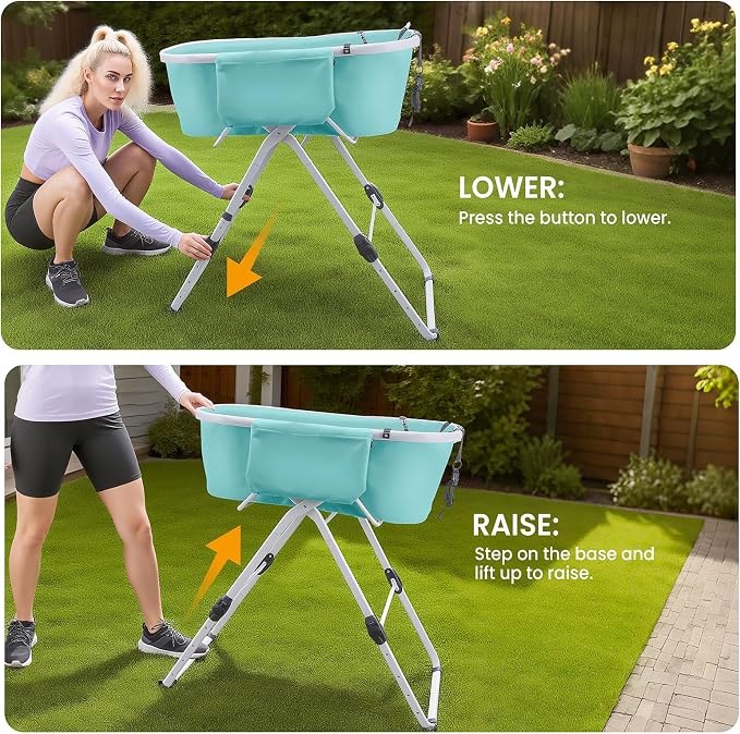 Dog Bathtub, Portable & Elevated Dog Bath Tub - Image 3