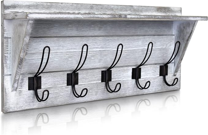 HBCY Creations Rustic Wall Mounted Coat Rack by HBCYCreations