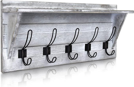 HBCY Creations Rustic Wall Mounted Coat Rack by HBCYCreations