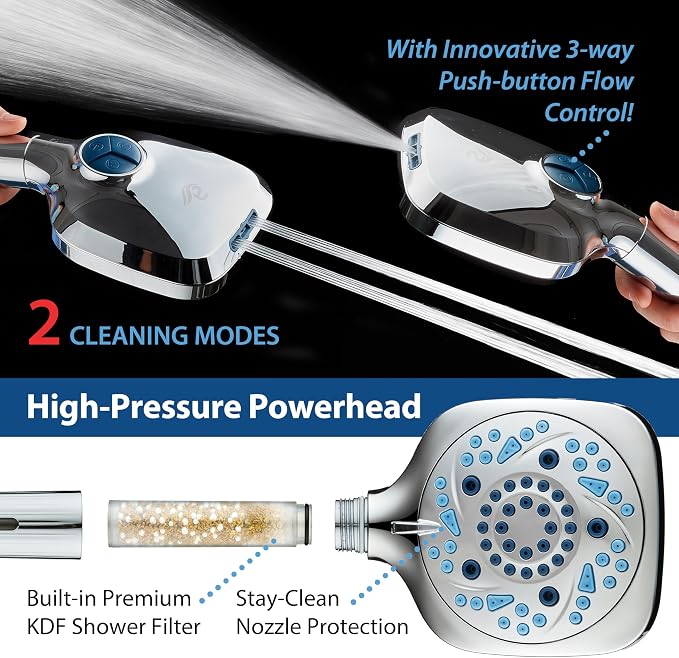 AquaCare High Pressure 10 Spray Mode Filtered Showerhead - Image 5
