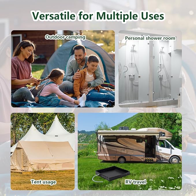 Portable Shower Pan, Indoor Shower Stall Enclosures - Image 7