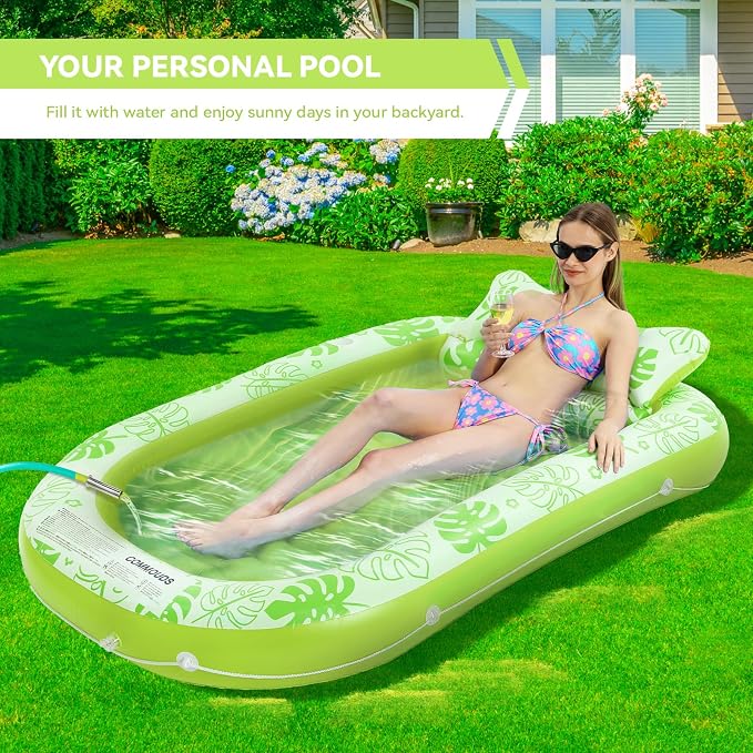 Inflatable Tanning Pool Lounger Float - Image 6