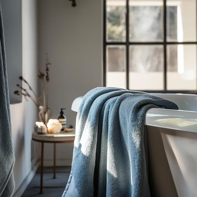 SALBAKOS 100% Turkish Cotton Jumbo Bath Sheet Towel Oversized 40x80 inch | - Image 5