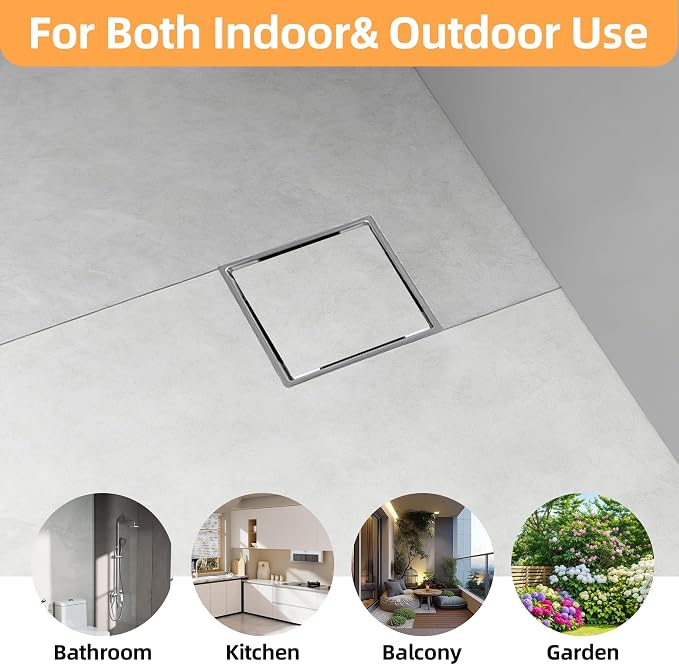 4-Inch Square Shower Drain Kit - Image 6