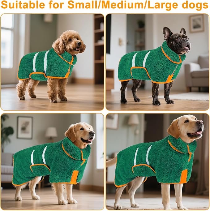 Bienbee Dog Bathrobe, Quick Drying Super Absorbent Dog Robes - Image 5