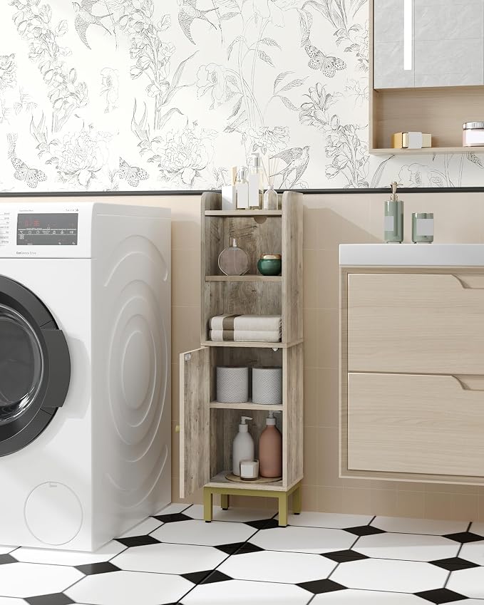 Bathroom Storage Cabinet, Small Corner Floor Cabinet - Image 4