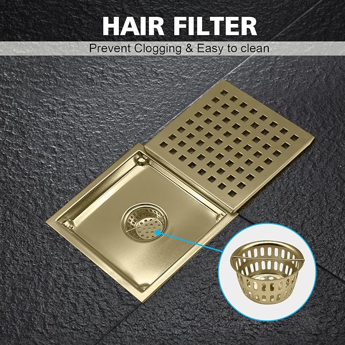 6 Inch Square Shower Drain - Image 7