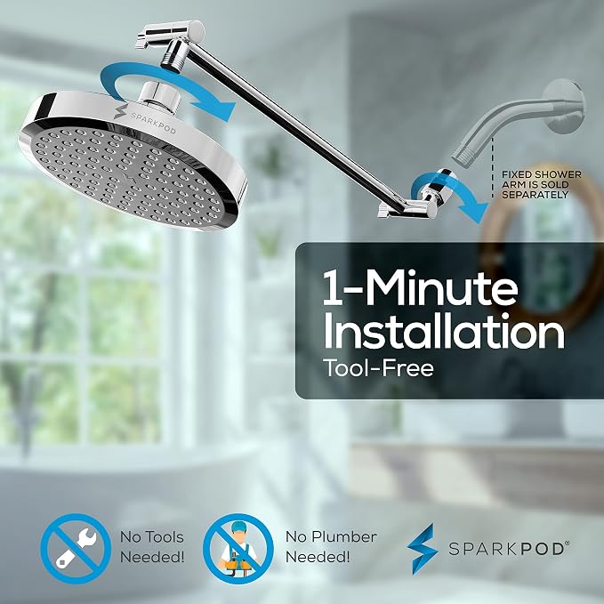 SparkPod Round Rain Shower Head - Image 6