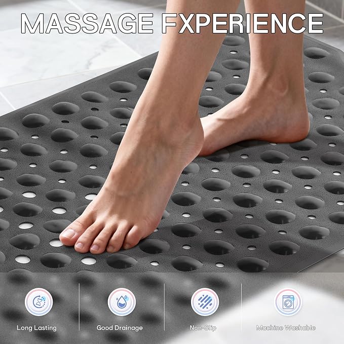 Anti-Slip Bathtub Shower mat, 39.3×15.7 inch（Approximately 100 × 40cm） Soft - Image 5