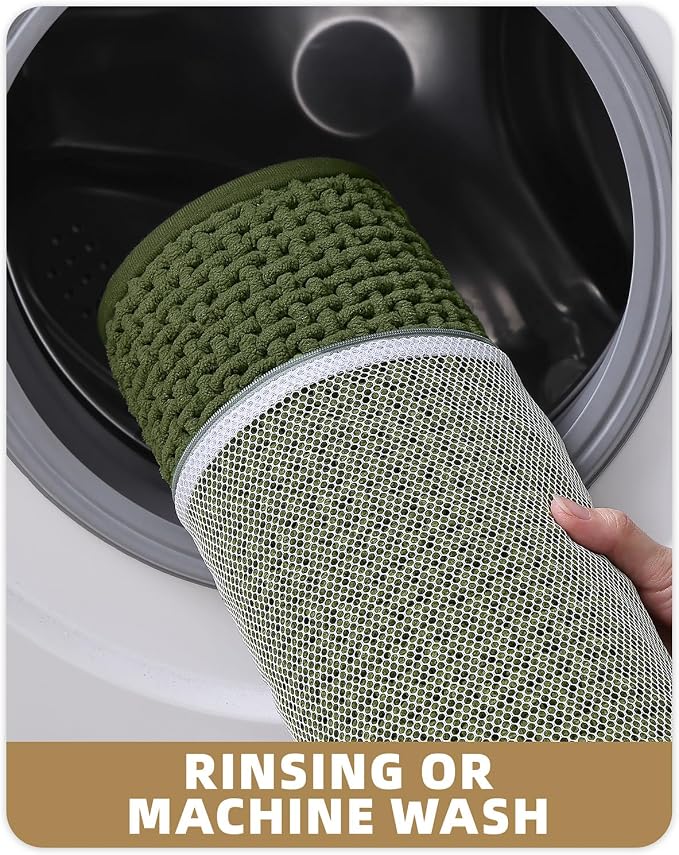 Color&Geometry Rubber Backed Waffle Bath Mat Non Slip Machine Washable Bathroom - Image 7
