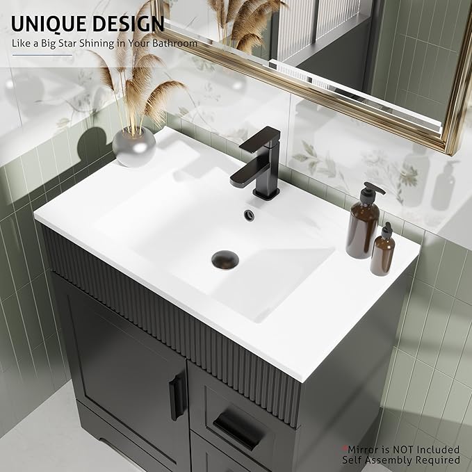 eclife 30" Bathroom Vanities Sink Combo - Image 5