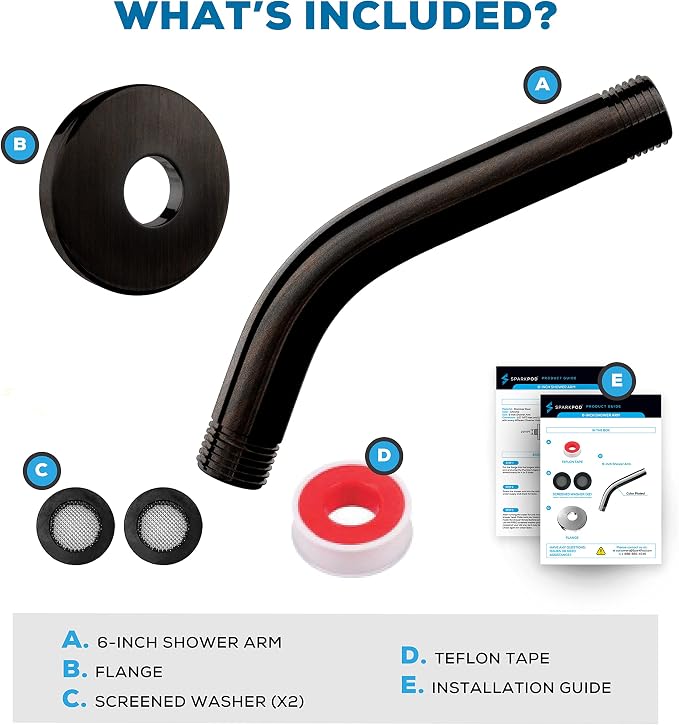 SparkPod 6 Inch Shower Arm - Image 4