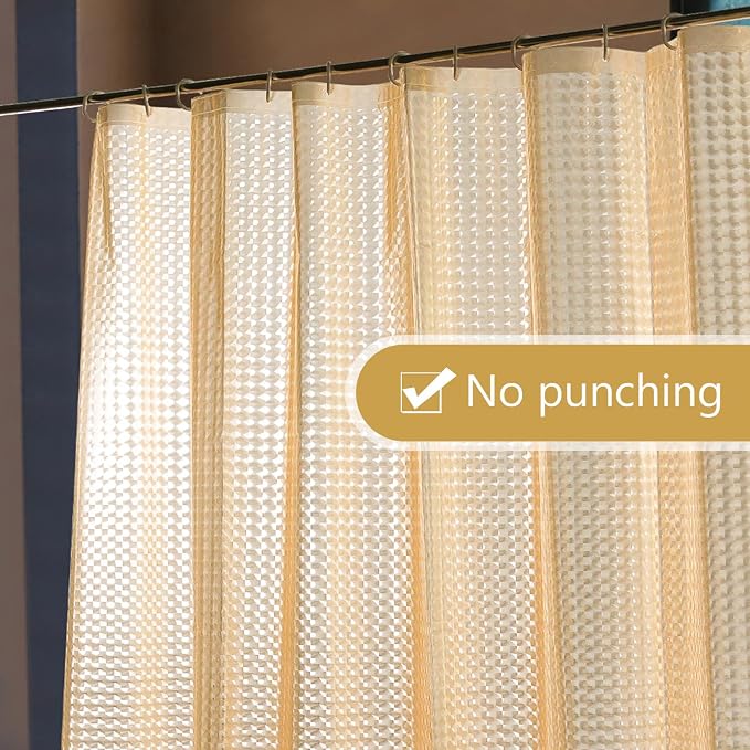 NTBAY EVA Semi-Transparent Clear Shower Curtain - Image 4