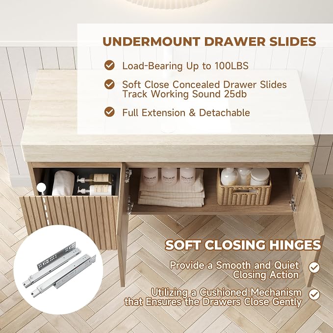 LKTART Floating 48 Inch Bathroom Vanity - Image 5