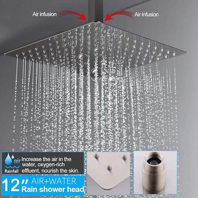 Shower System Brushed Nickel Shower Faucet Set - Image 5