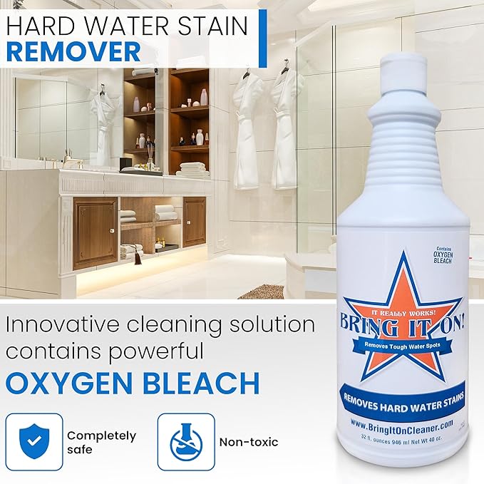 Bring It On Cleaner Water Spot Remover 16 Ounce, Plus 2 Drill Brushes, Drill - Image 2