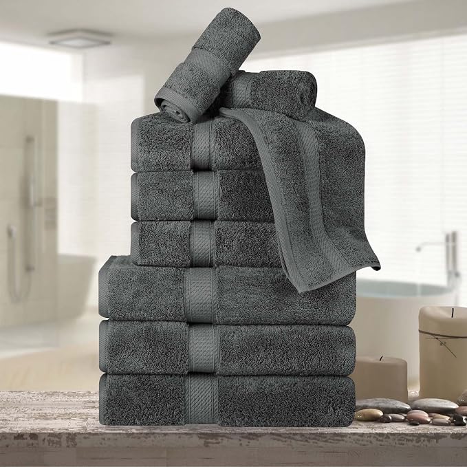 BNM Egyptian Cotton Heavyweight Towels, 800 GSM, Face/ Washcloths, Hand Towels - Image 2