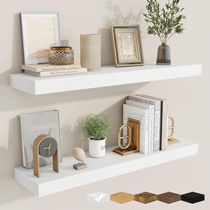 fuqing Floating Shelves for Wall, Wall Mounted Wood Floating Shelf by Fuqing