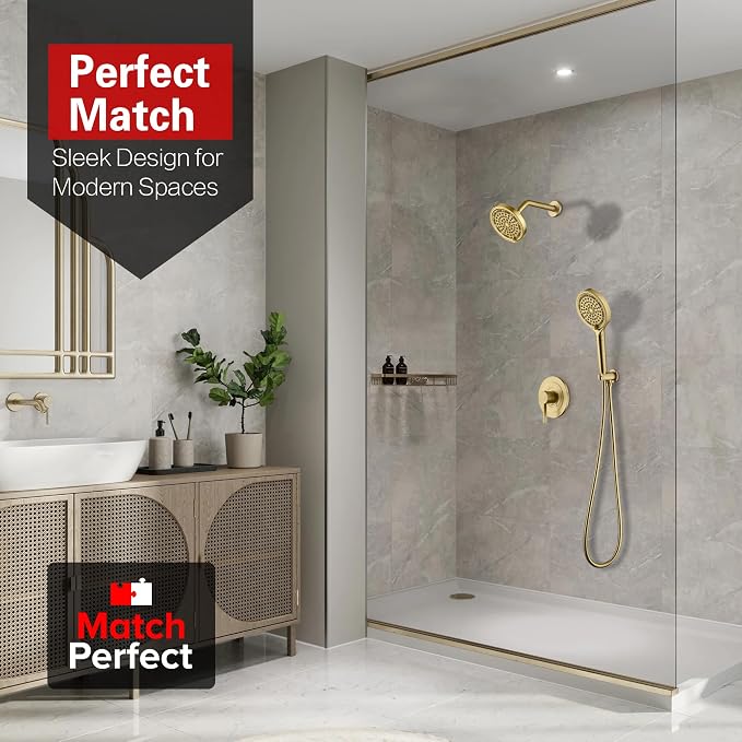 SUMERAIN Brushed Gold Shower System - Image 3