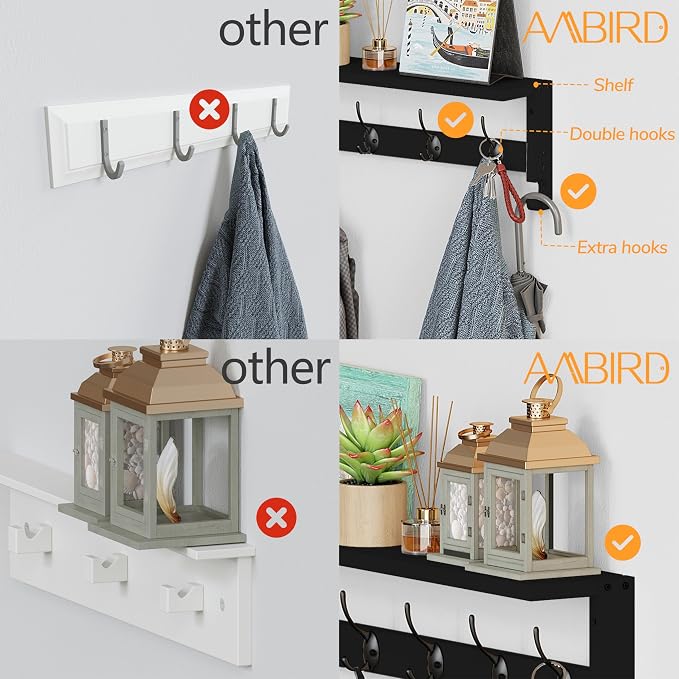 AMBIRD Coat Rack Wall Mount - Image 7