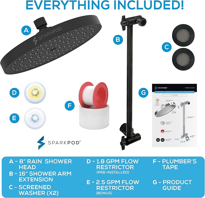 SparkPod Round Rain Shower Head - Image 7