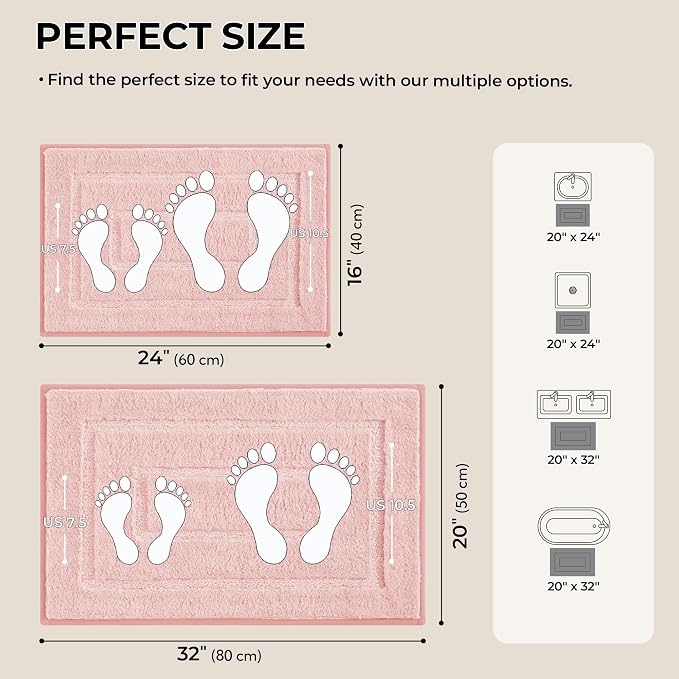 GRANNY SAYS Bathroom Rugs Sets 2 Piece, Soft Bath Mats - Image 2