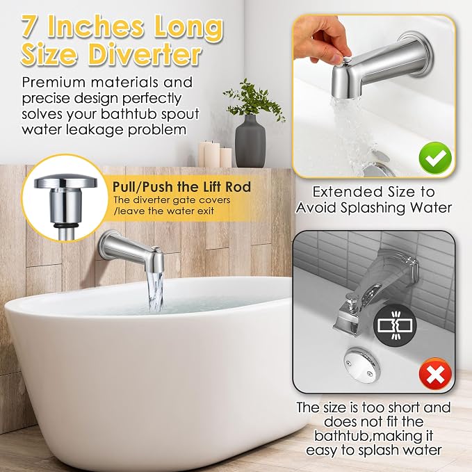 Enhon 7 Inch Slip on Tub Spout - Image 3