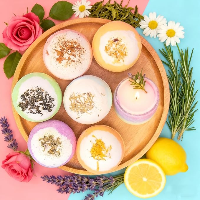 Natural Dried Flower Bath Bombs Gift Set - Image 3