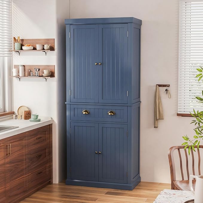 72" Kitchen Pantry, Tall Storage Cabinets - Image 2