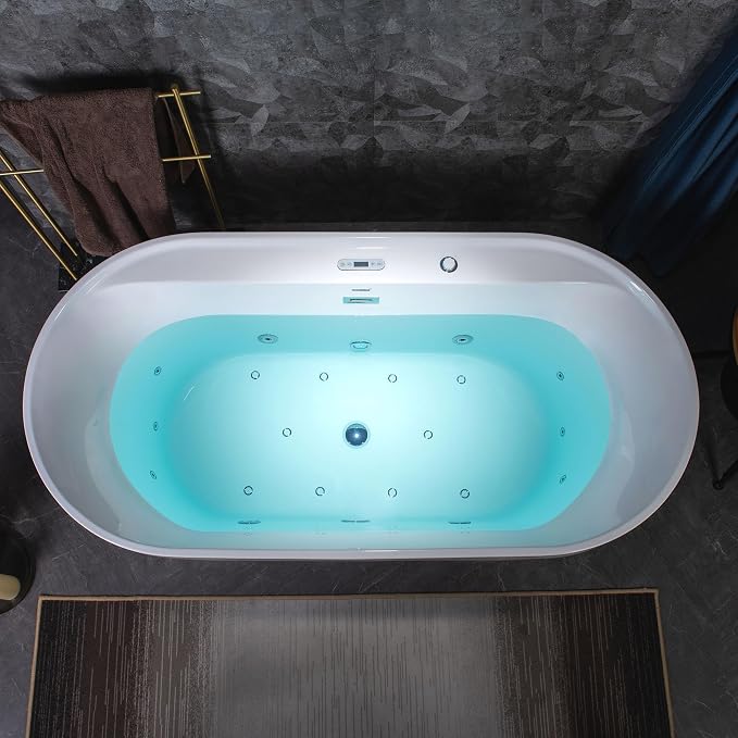 WOODBRIDGE 72" x 35-3/8" Whirlpool and Air Bath Heated Soaking Combination Tub - Image 17