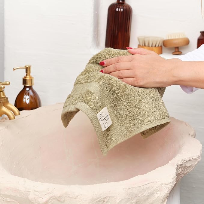 SOFE H&L | Olea Luxury Turkish Cotton Bath Towel Set of 1 : 1 Jumbo Bath Towel - Image 5