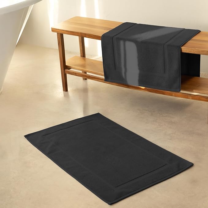 SALBAKOS 100% Turkish Cotton Bath Mat Set 2-Piece - Image 2