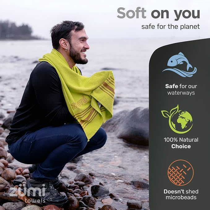 Zumi 100% Cotton Quick Dry Large Travel Towel - Image 7