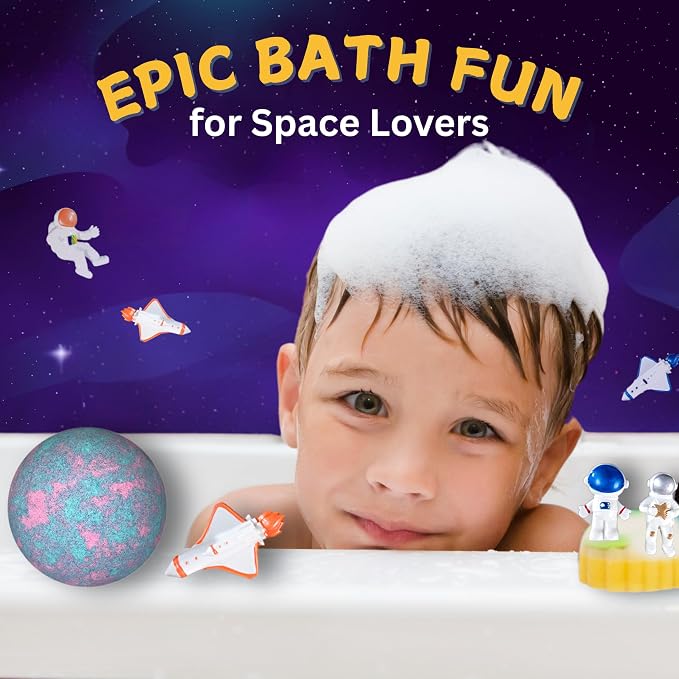 EvolutionUSA Space Bath Bombs for Boys & Girls, 6 Planet Bath Balls - Image 2