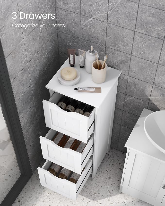 VASAGLE Floor Storage Cabinet, Freestanding Storage Unit - Image 4