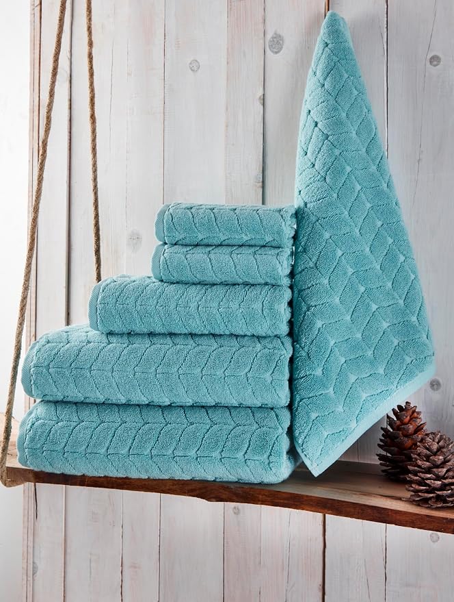 BAGNO MILANO Turkish Bath Towels, Soft Plush Jacquard Luxury Bath Towels - Image 3