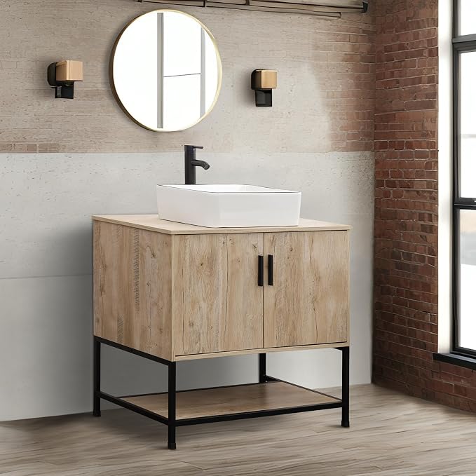 UEV Rustic Oak 36 Inch Bathroom Vanity - Image 3