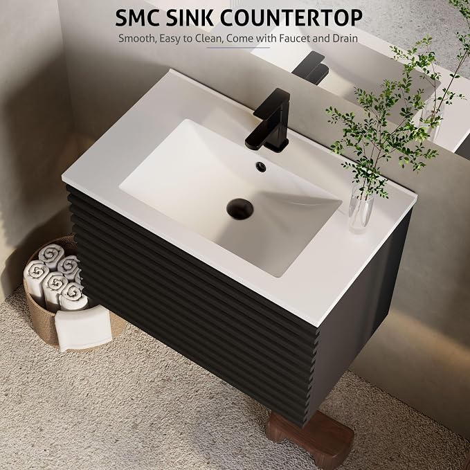 eclife 30" Floating Bathroom Vanity - Image 5