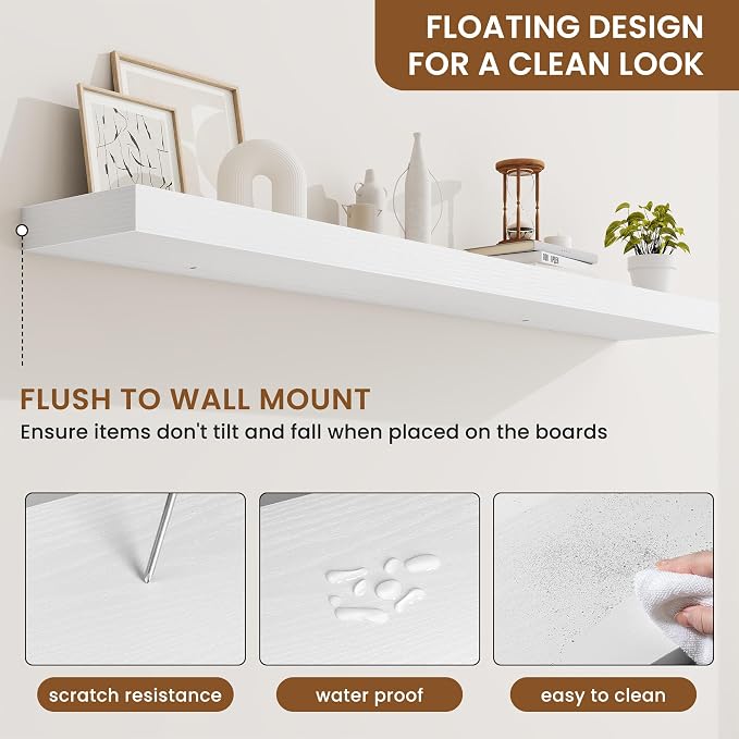 fuqing Floating Shelves for Wall, Wall Mounted Wood Floating Shelf - Image 5