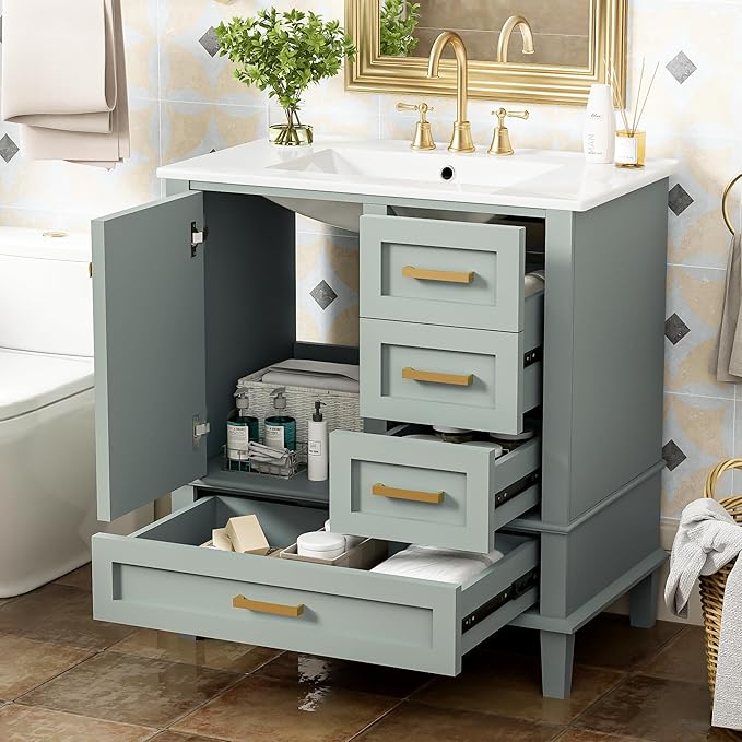 30" Bathroom Vanity, Modern Bathroom Cabinet by THINK30