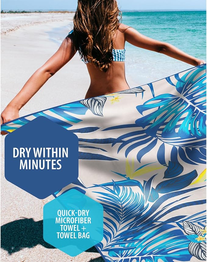 VENTURE 4TH Microfiber Beach Towel: Quick-Dry, Sandproof and Lightweight - Image 2
