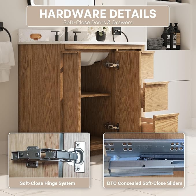 WELLFOR 36" Bathroom Vanity - Image 4