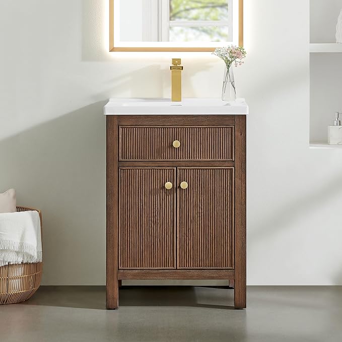 ALTAIR 24 Inch Vanity Bathroom Small Sink Vanities Single Bath Large Storge by ALTAIR