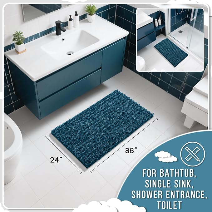 Yimobra Large Bathroom Rugs Non Slip Washable 36x24 Inch - Image 2