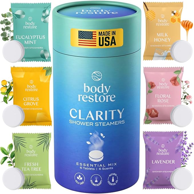Body Restore Shower Steamers Aromatherapy 6 Pack by BodyRestore