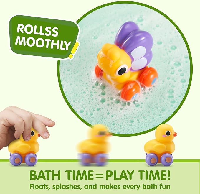 JOYIN Animal Cartoon Cars, Soft Rubber Toy Car Set, Mini Vehicles, Bath Toy Car - Image 2