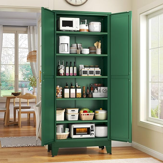 75.2" Tall Kitchen Food Pantry, Pantry Cabinet by GAIOUS