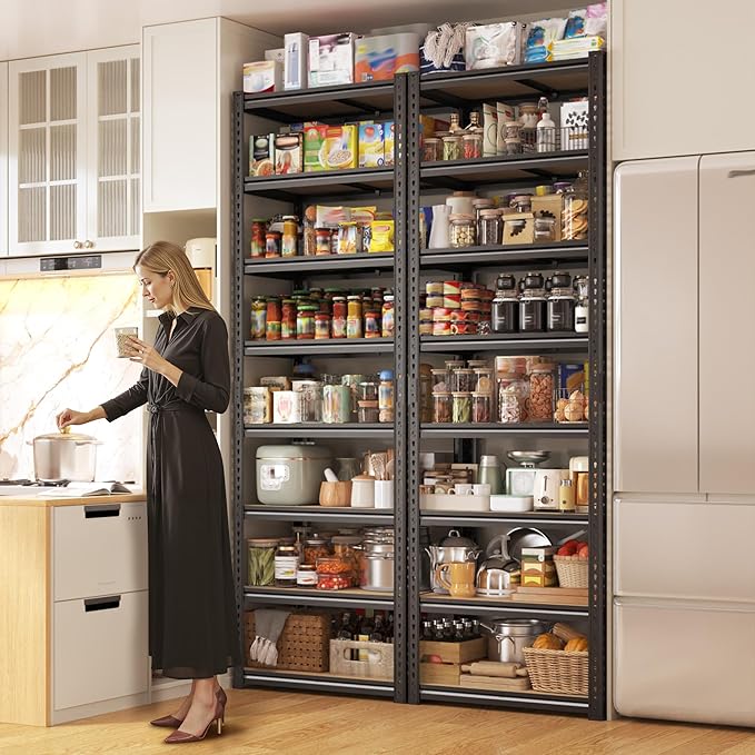 8 Tier Storage Shelves, Shelving Unit Load 2816LBS, Garage Shelving Adjustable - Image 2